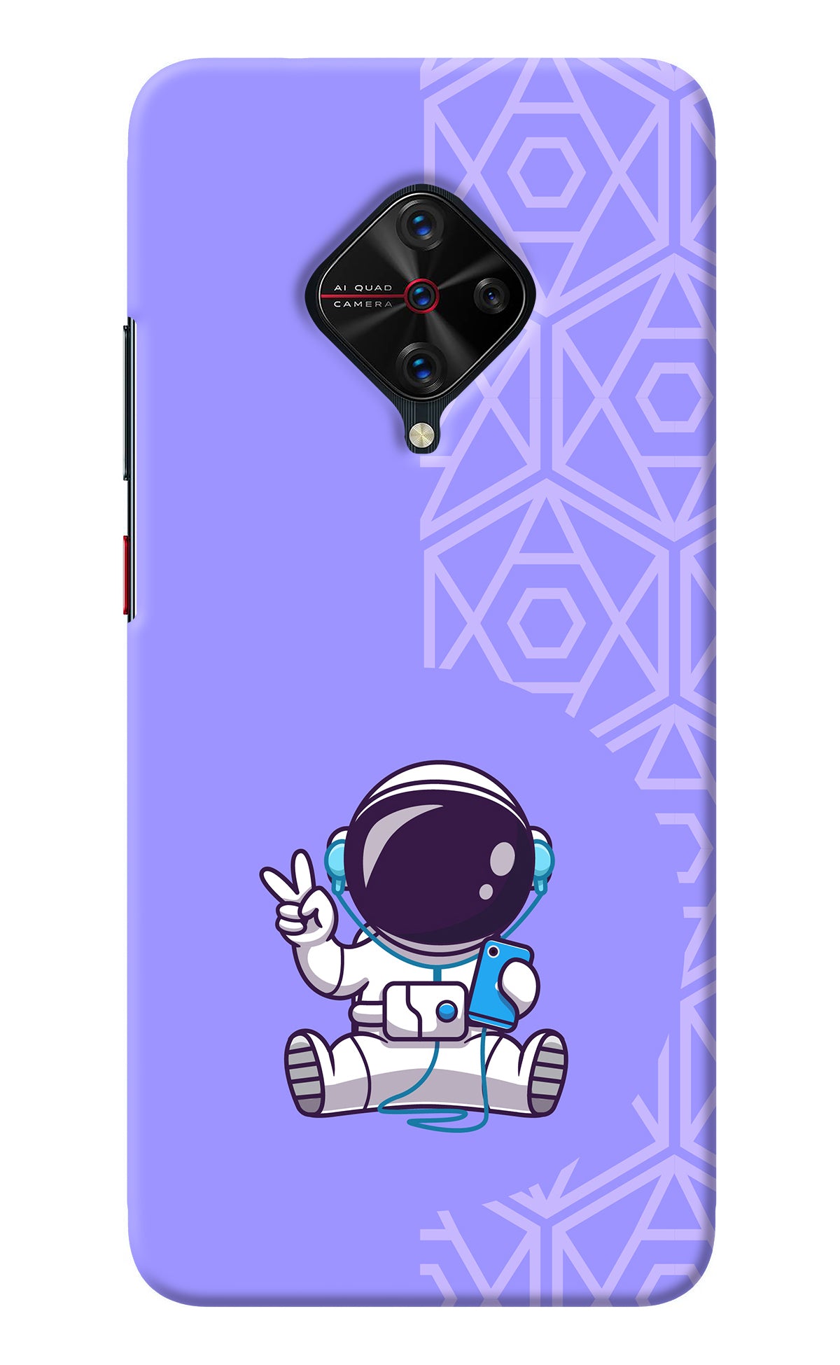 Cute Astronaut Chilling Vivo S1 Pro Back Cover