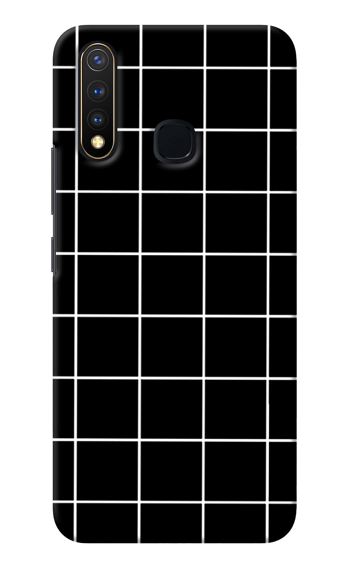 White Grid Vivo Y19/U20 Back Cover