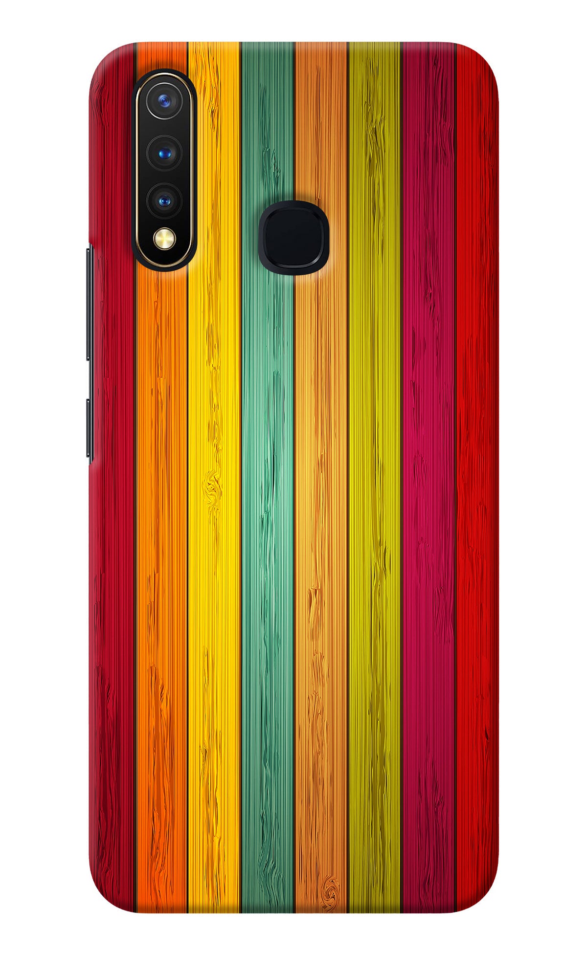 Multicolor Wooden Vivo Y19/U20 Back Cover