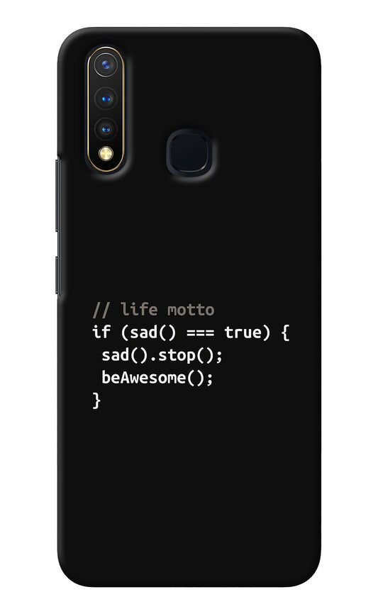 Life Motto Code Vivo Y19/U20 Back Cover