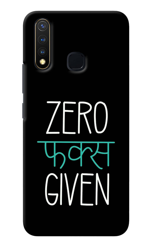 Zero Fucks Given Vivo Y19/U20 Back Cover