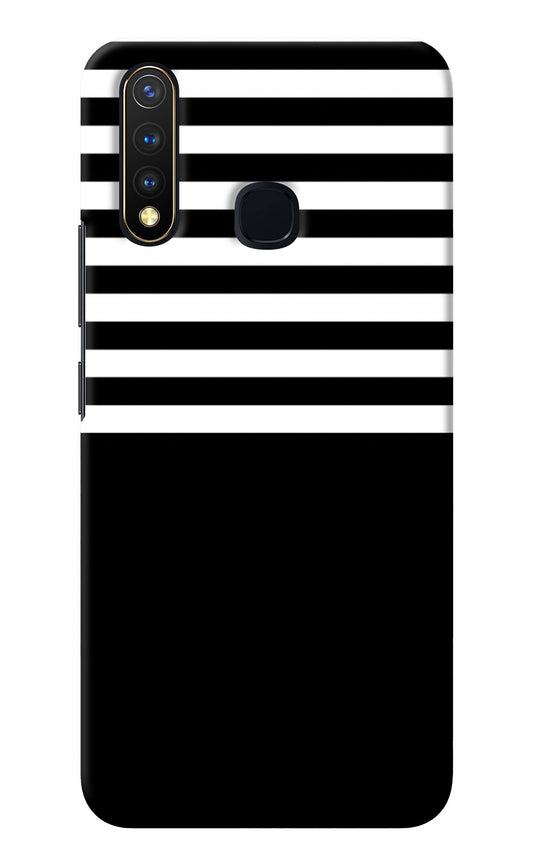 Black and White Print Vivo Y19/U20 Back Cover