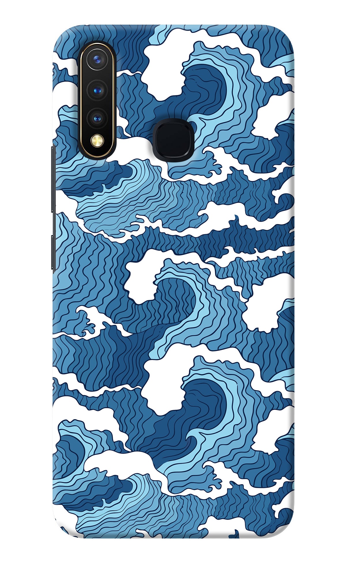 Blue Waves Vivo Y19/U20 Back Cover