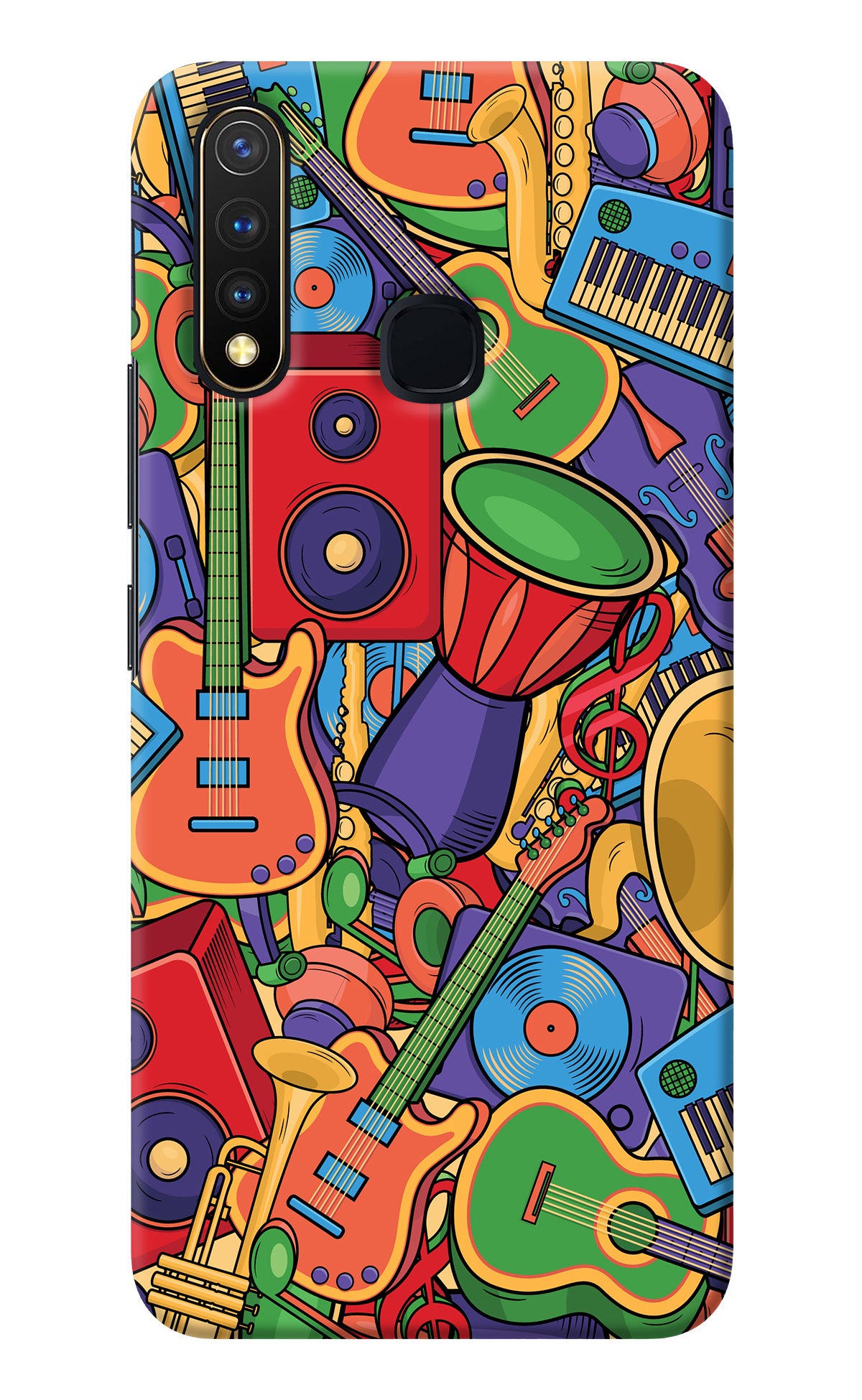 Music Instrument Doodle Vivo Y19/U20 Back Cover