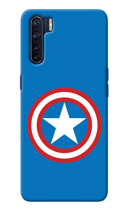 Captain America Logo Oppo F15 Back Cover
