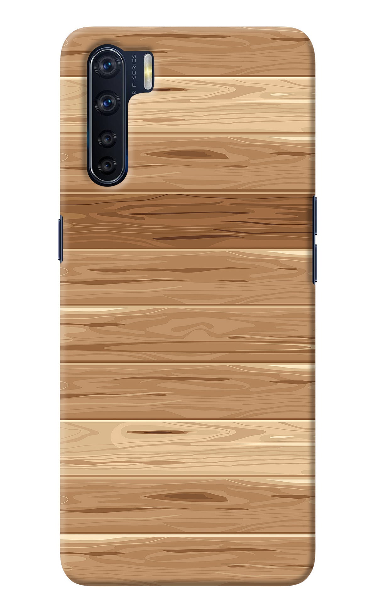 Wooden Vector Oppo F15 Back Cover