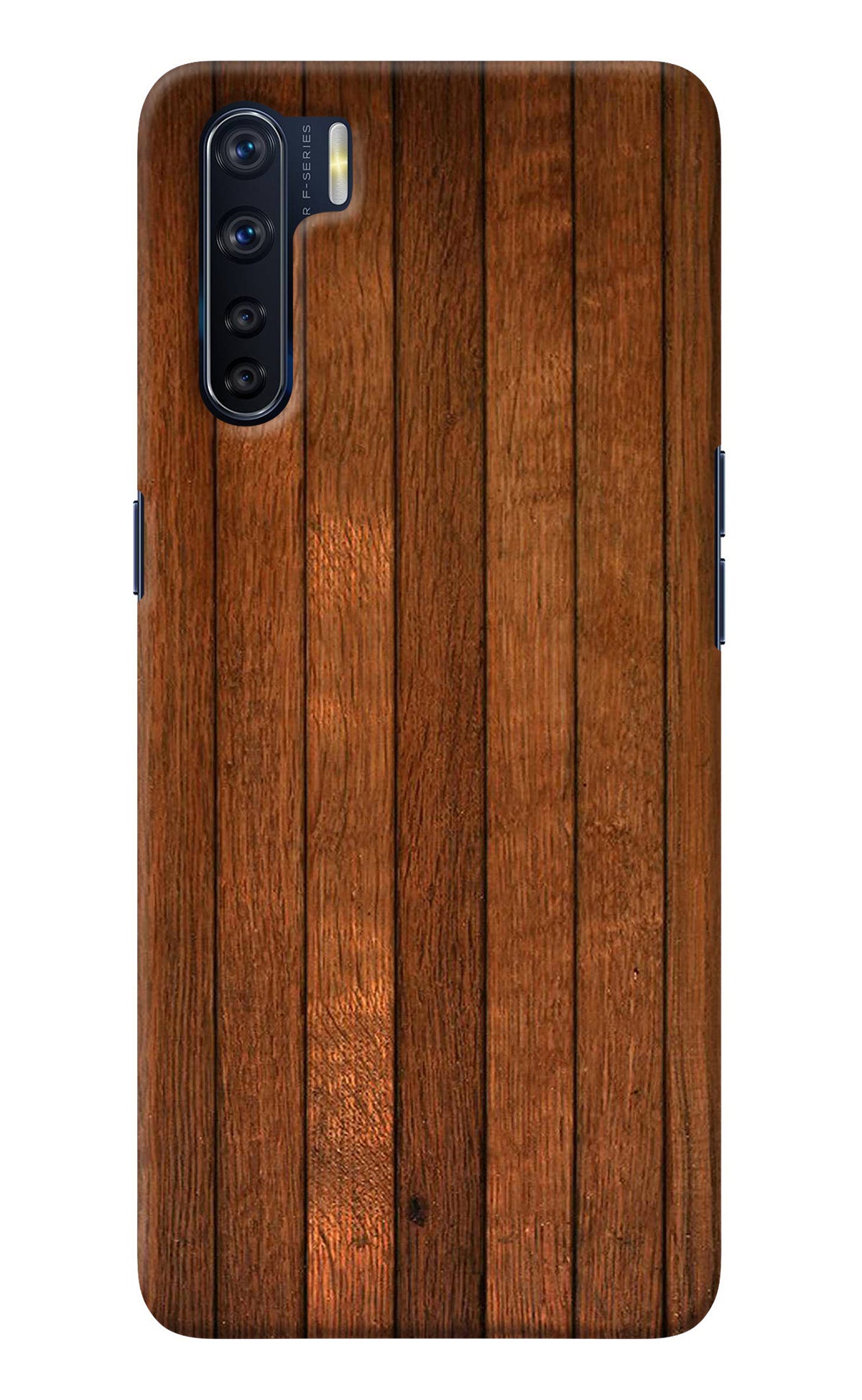 Wooden Artwork Bands Oppo F15 Back Cover