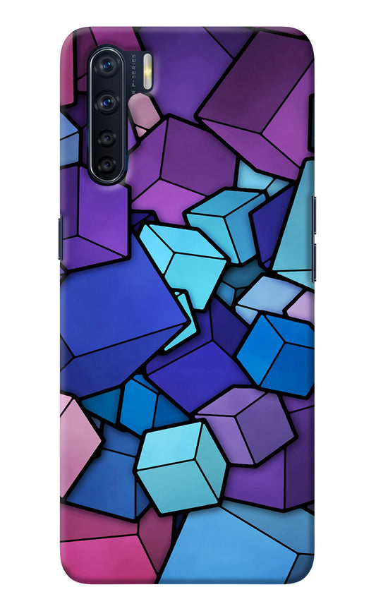 Cubic Abstract Oppo F15 Back Cover