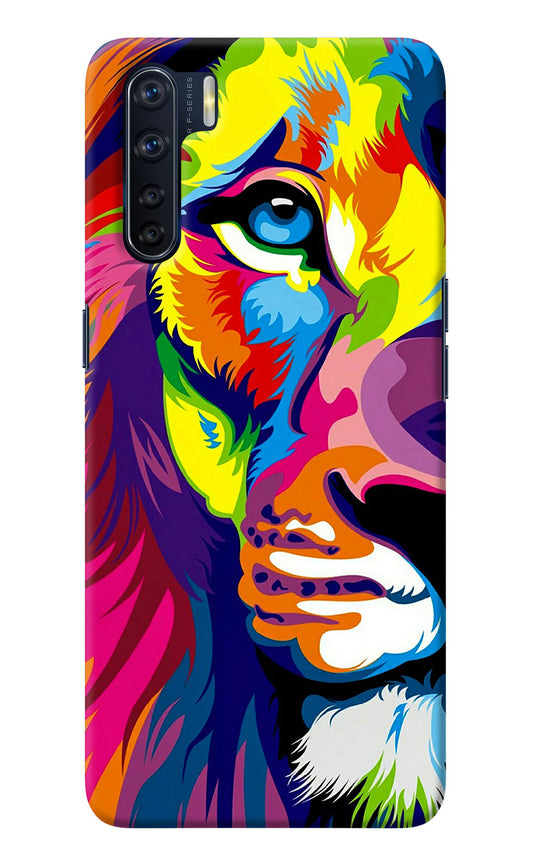 Lion Half Face Oppo F15 Back Cover