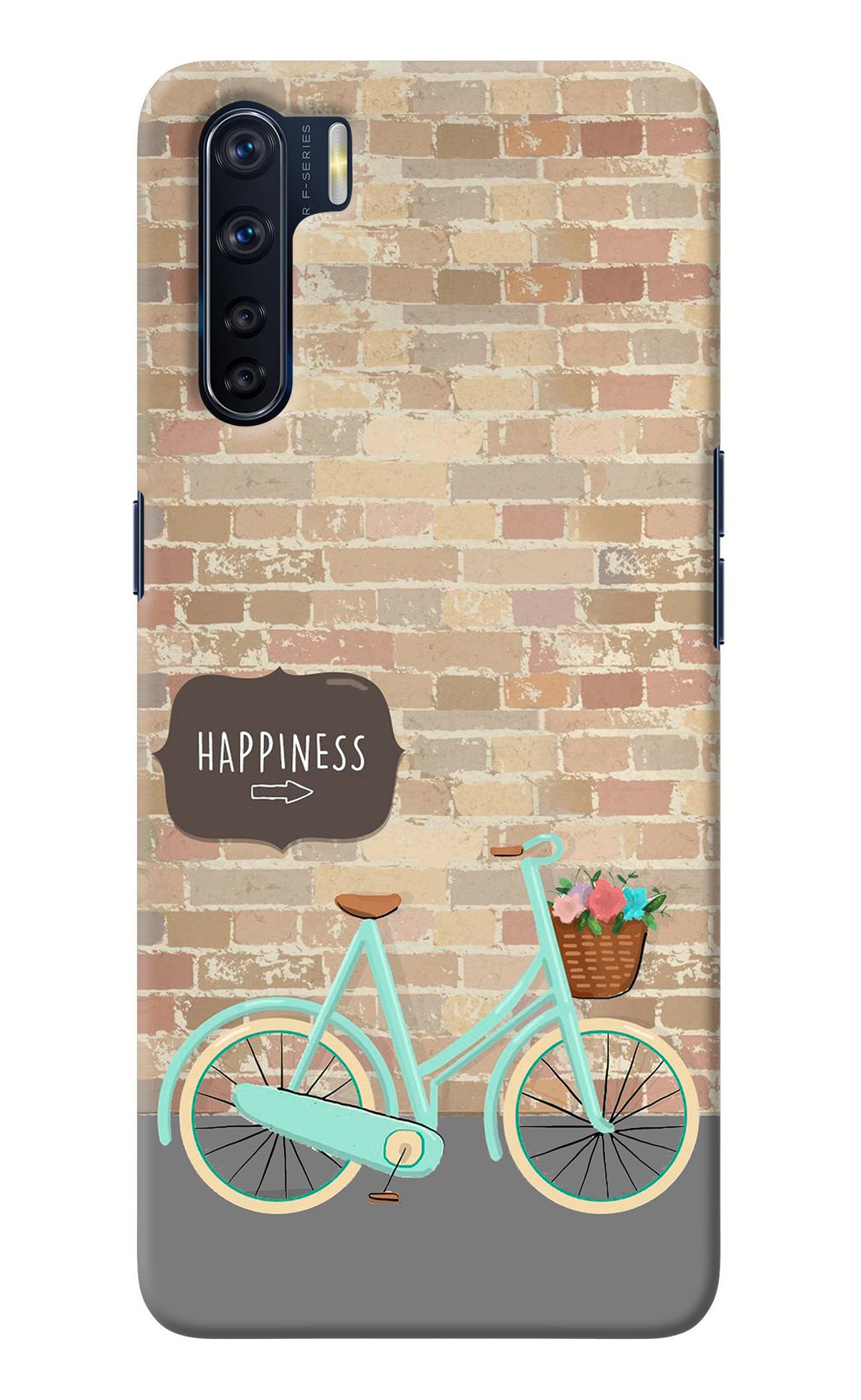 Happiness Artwork Oppo F15 Back Cover