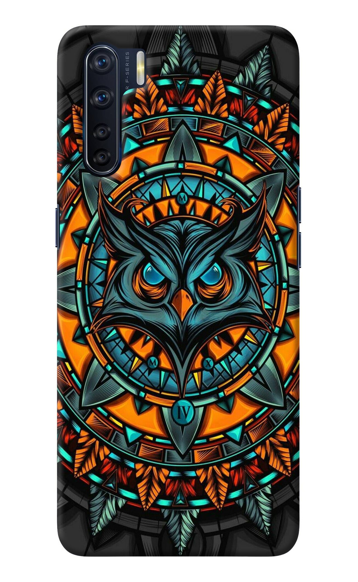 Angry Owl Art Oppo F15 Back Cover