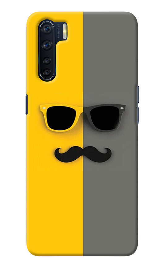 Sunglasses with Mustache Oppo F15 Back Cover