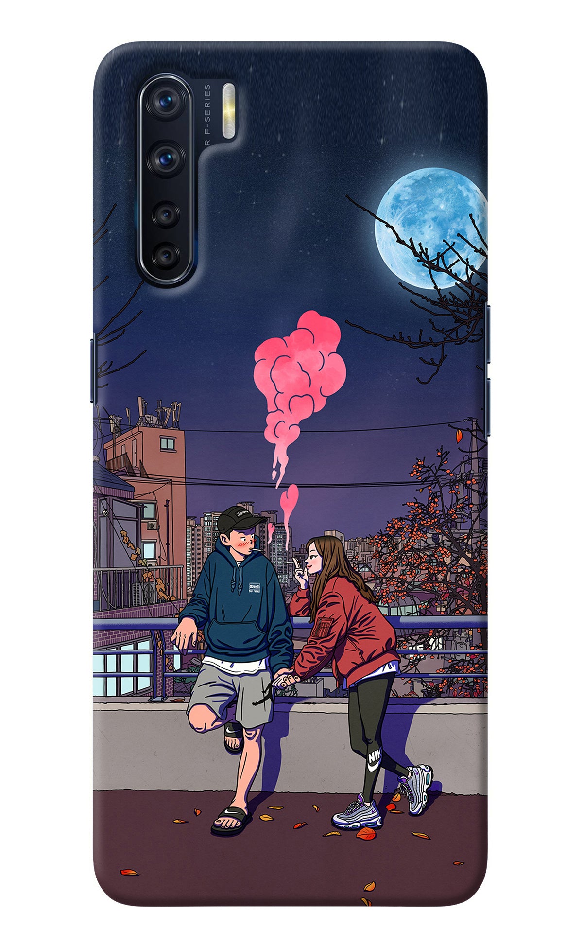 Chilling Couple Oppo F15 Back Cover