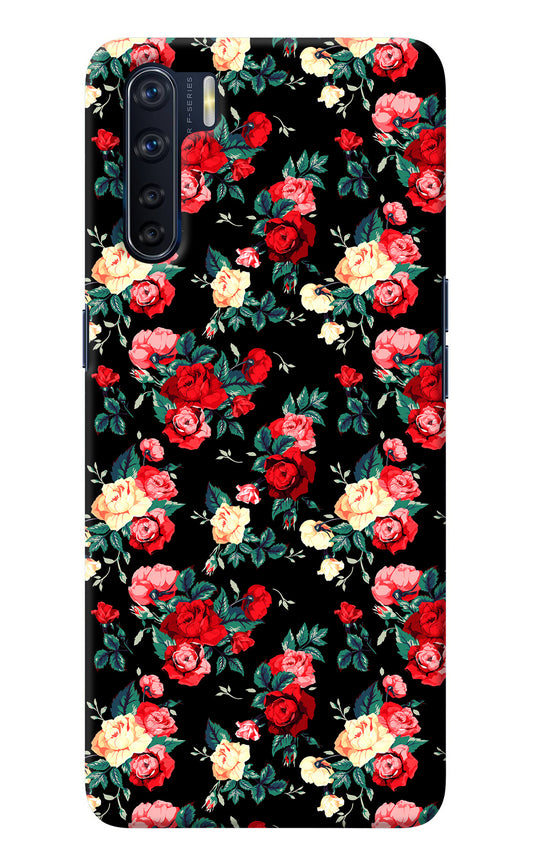 Rose Pattern Oppo F15 Back Cover