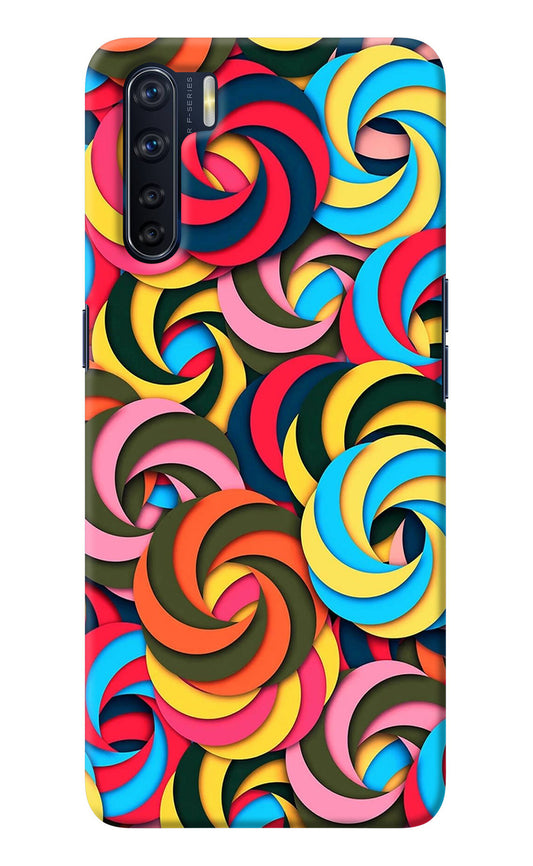Spiral Pattern Oppo F15 Back Cover