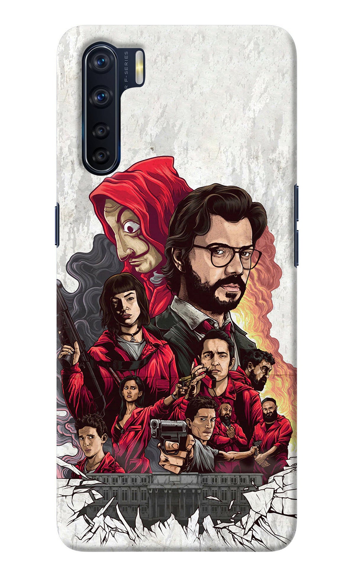 Money Heist Artwork Oppo F15 Back Cover