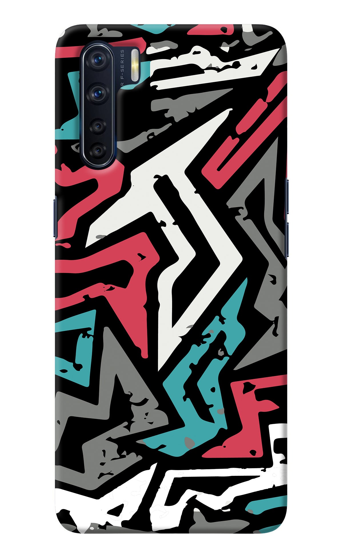 Geometric Graffiti Oppo F15 Back Cover