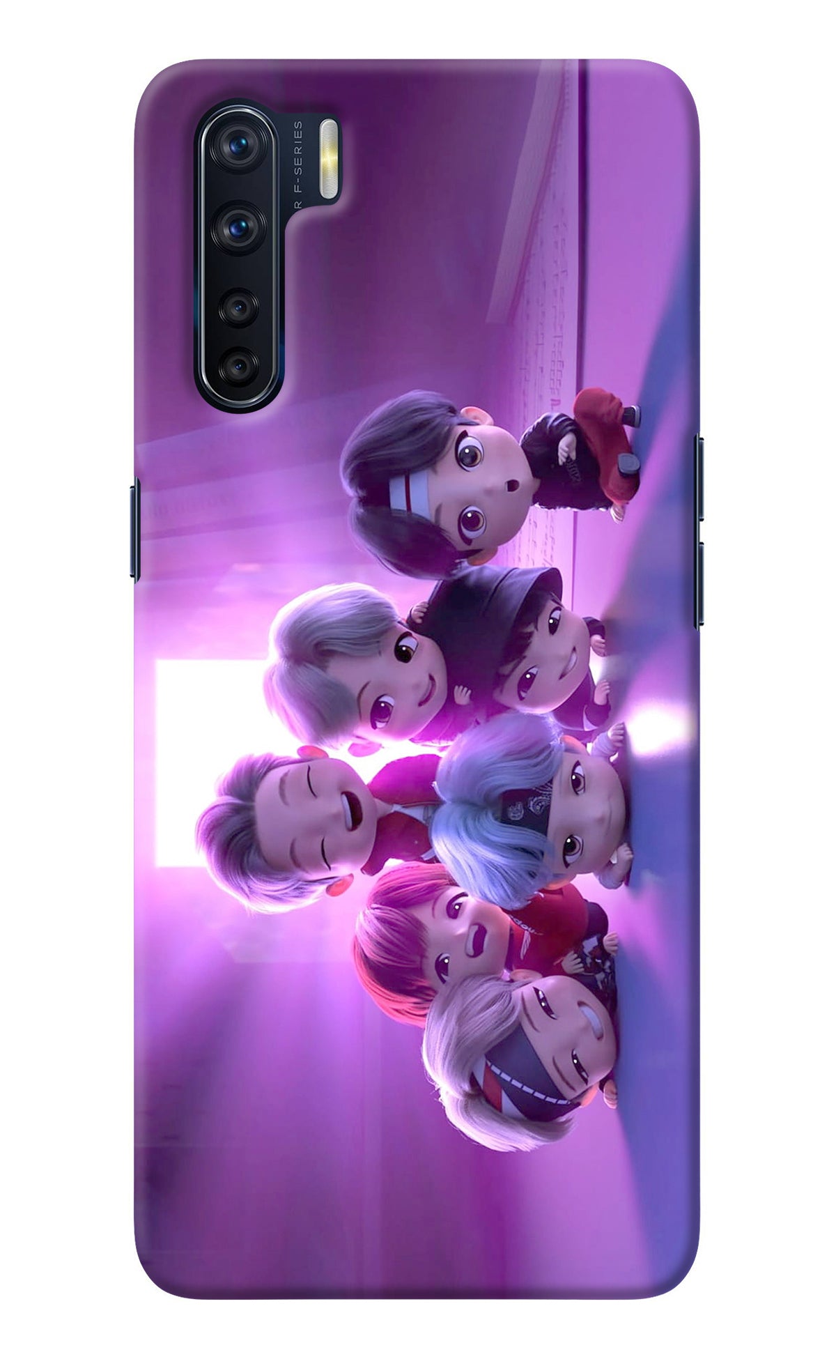 BTS Chibi Oppo F15 Back Cover