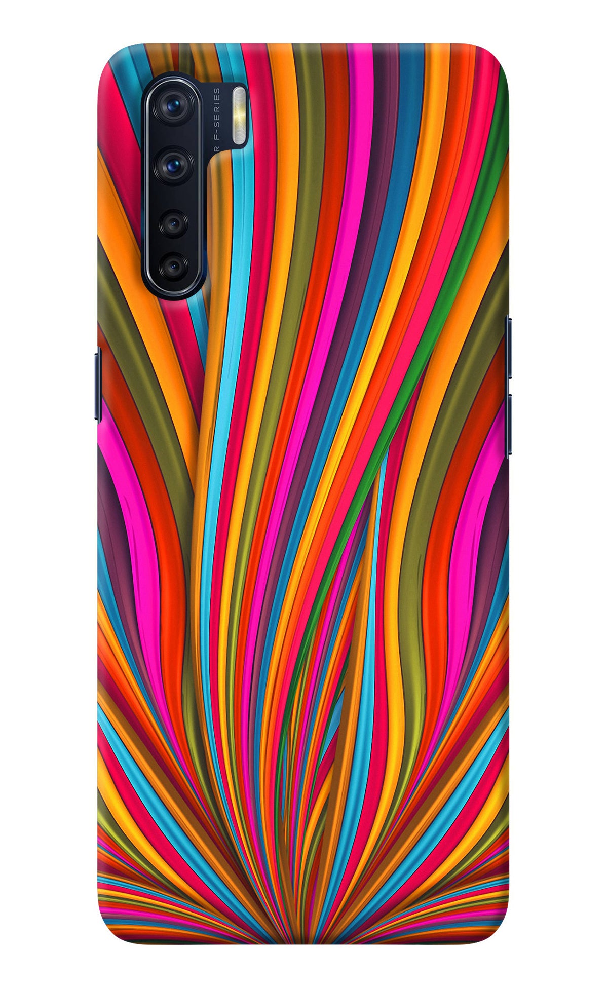 Trippy Wavy Oppo F15 Back Cover