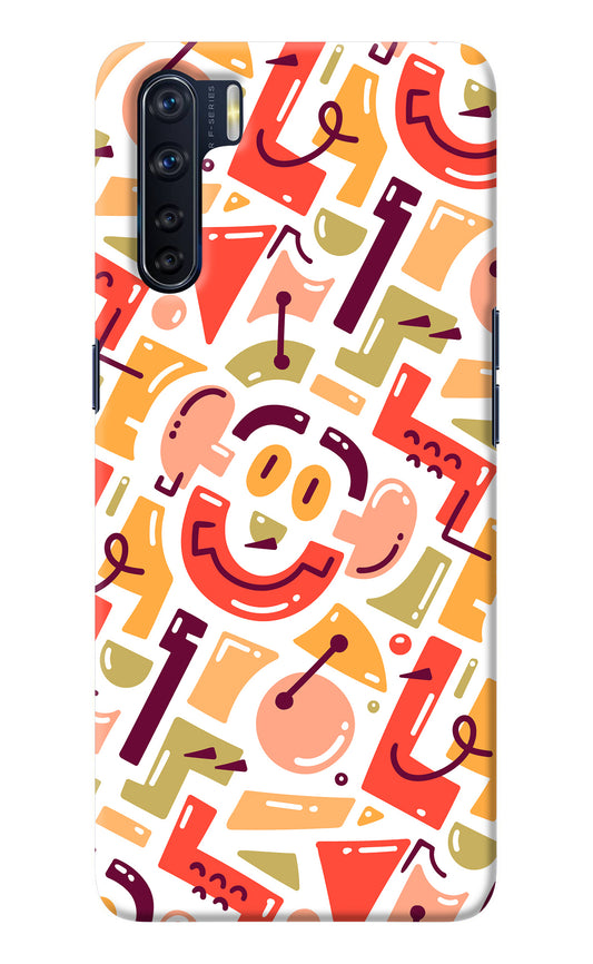 Doodle Pattern Oppo F15 Back Cover