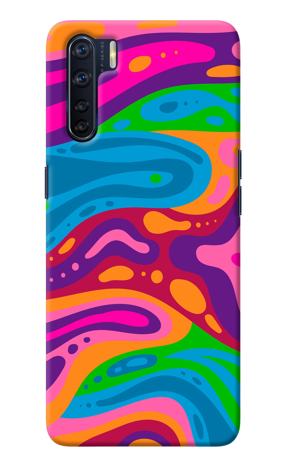 Trippy Pattern Oppo F15 Back Cover