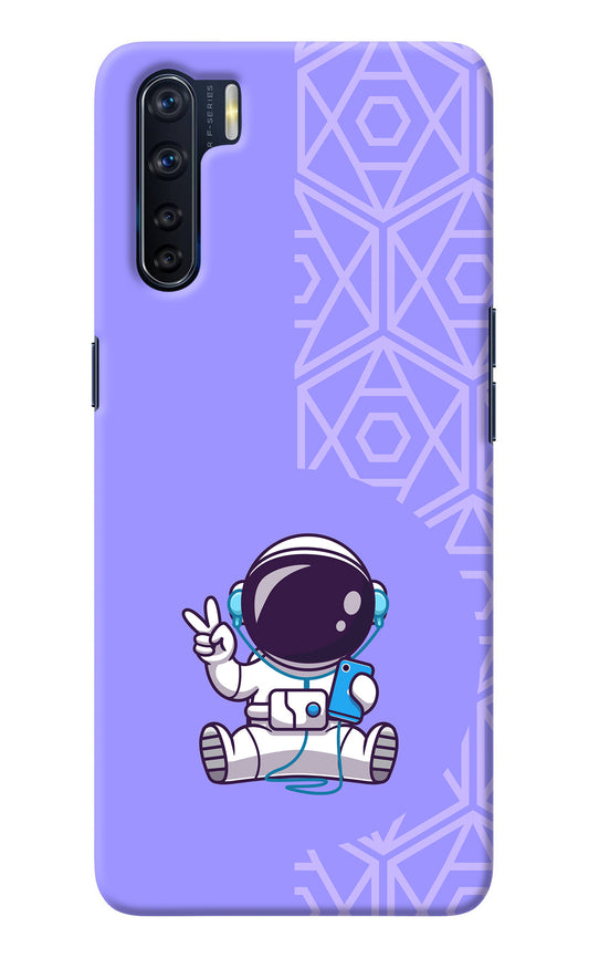 Cute Astronaut Chilling Oppo F15 Back Cover