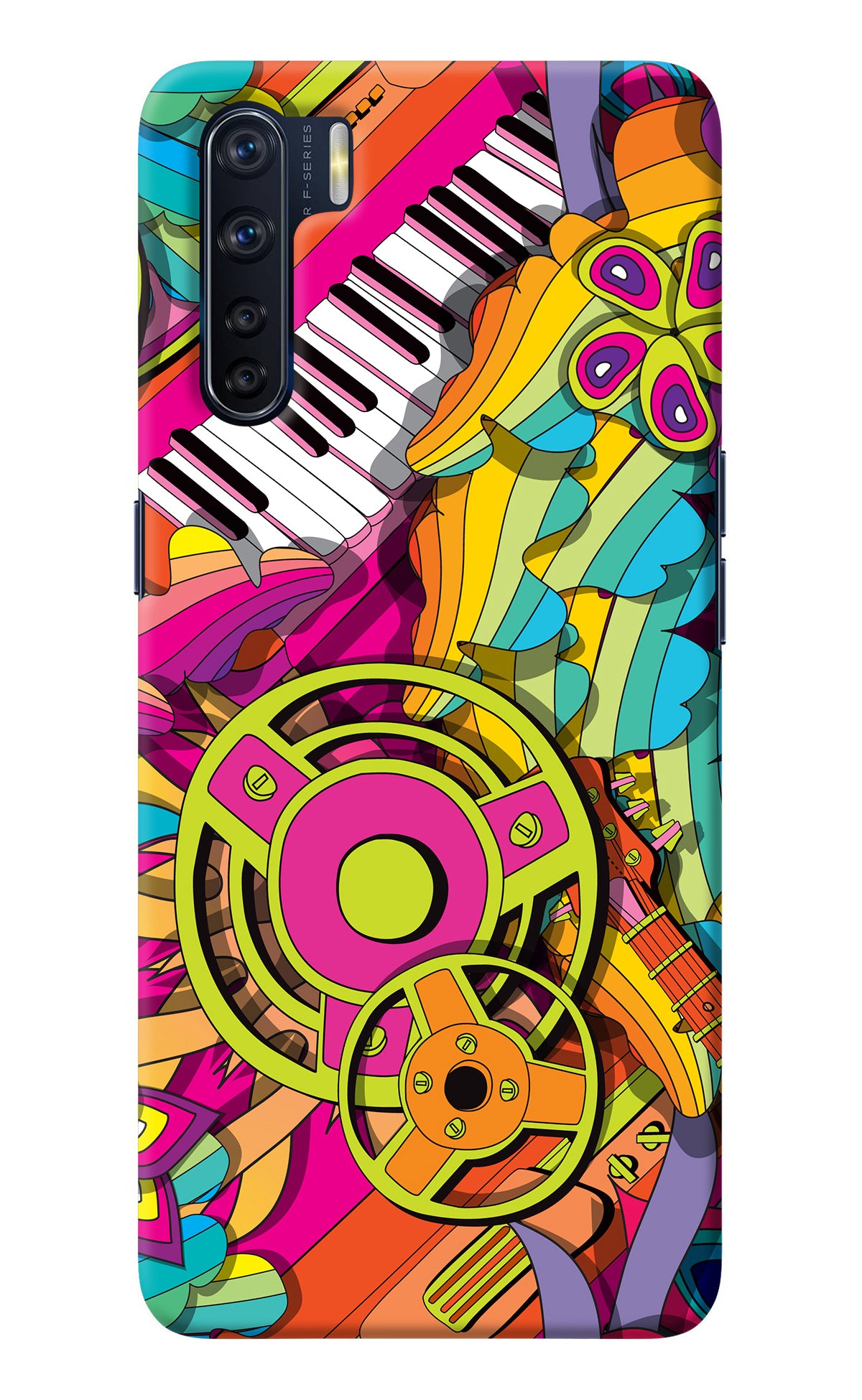 Music Doodle Oppo F15 Back Cover