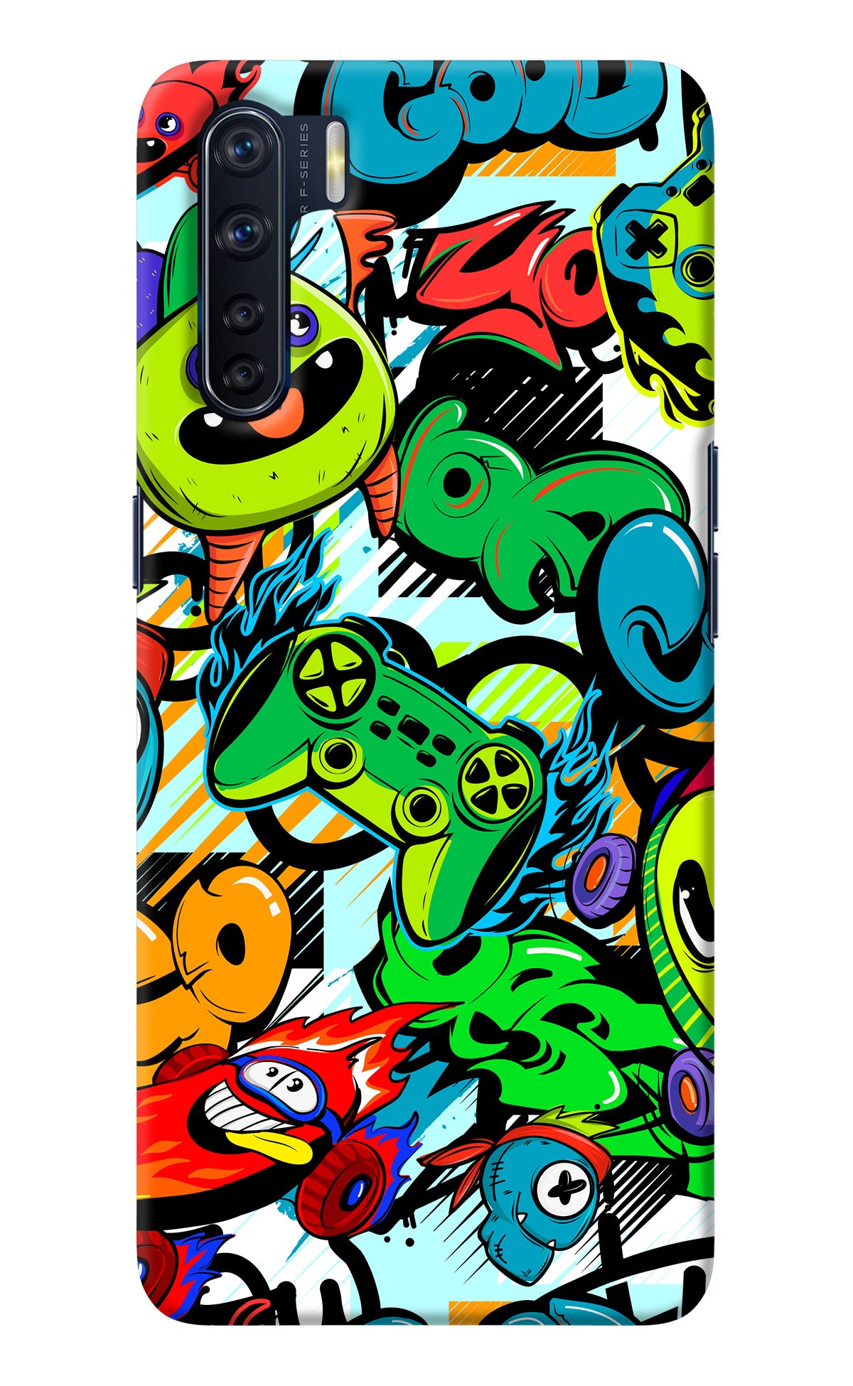 Game Doodle Oppo F15 Back Cover