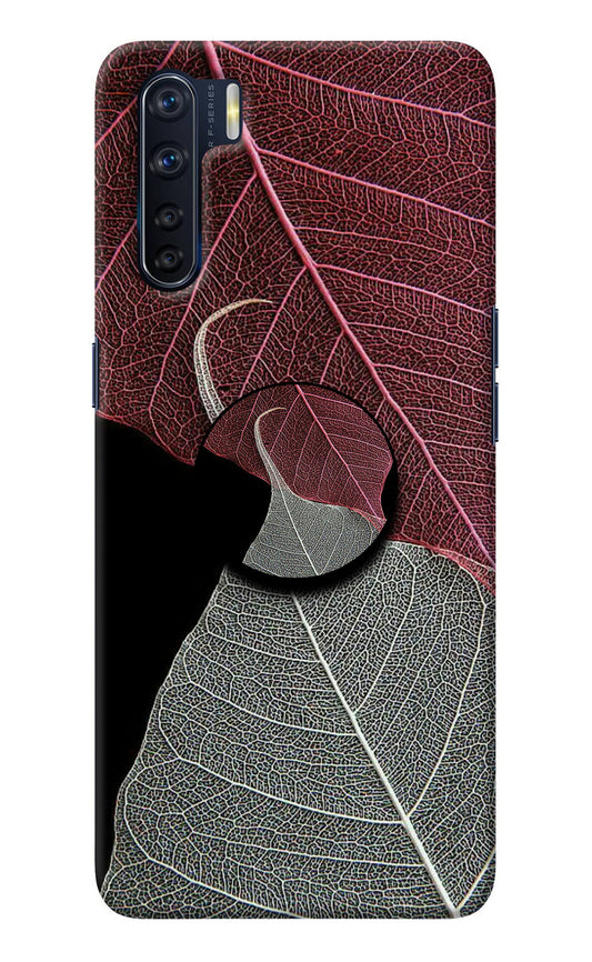 Leaf Pattern Oppo F15 Pop Case