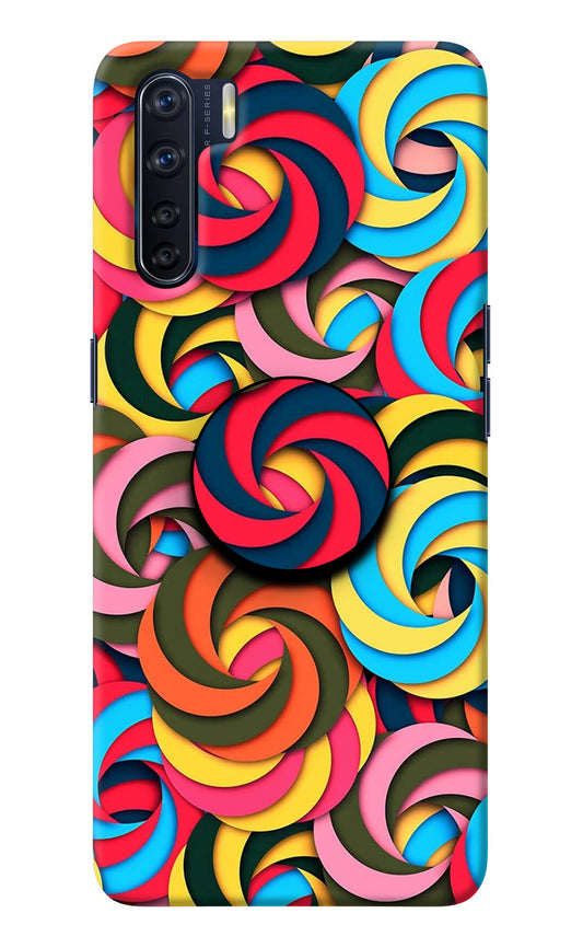 Spiral Pattern Oppo F15 Pop Case