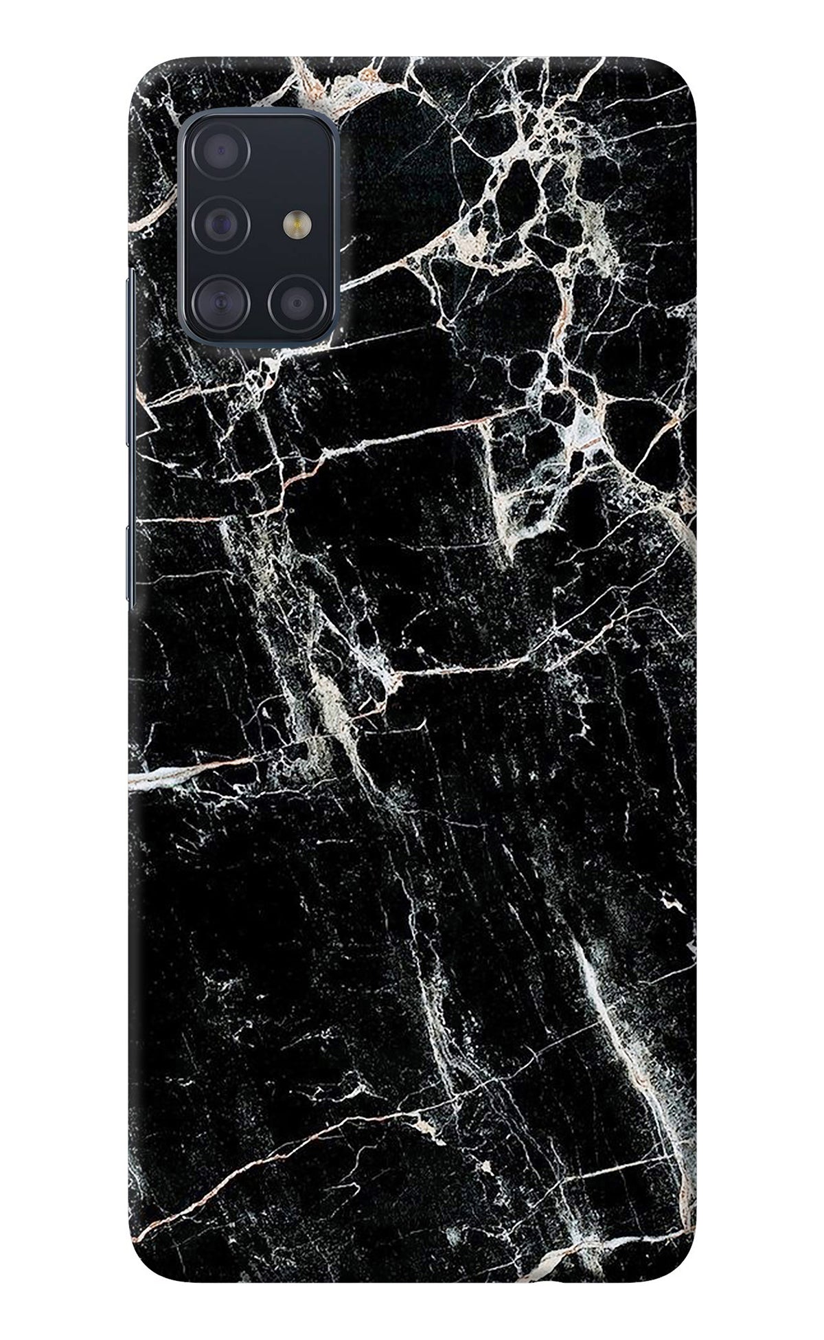 Black Marble Texture Samsung A51 Back Cover