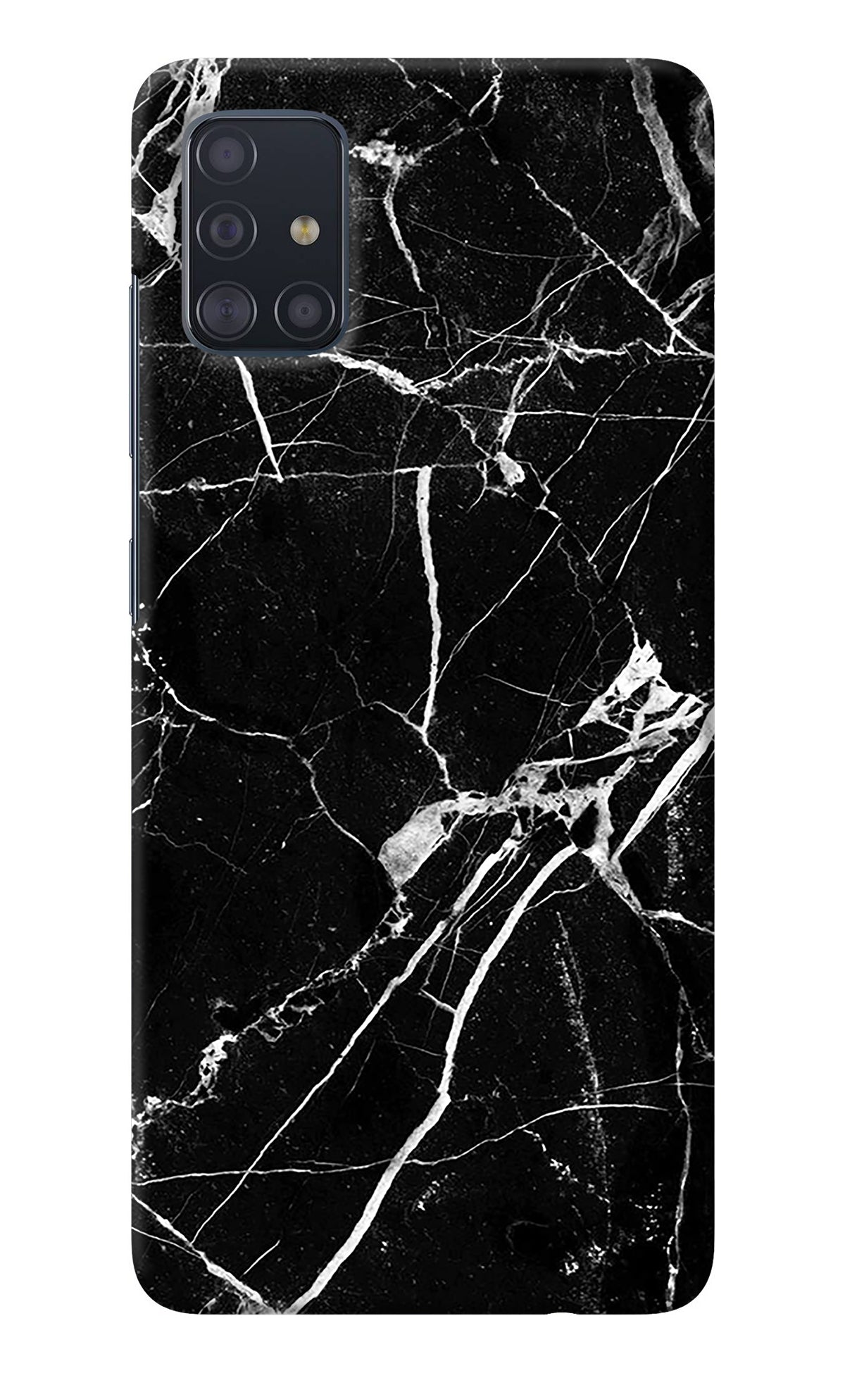 Black Marble Pattern Samsung A51 Back Cover