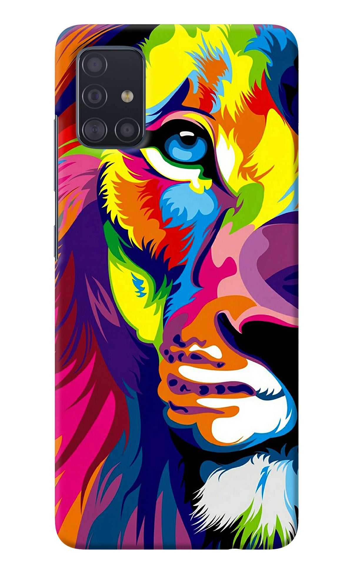 Lion Half Face Samsung A51 Back Cover