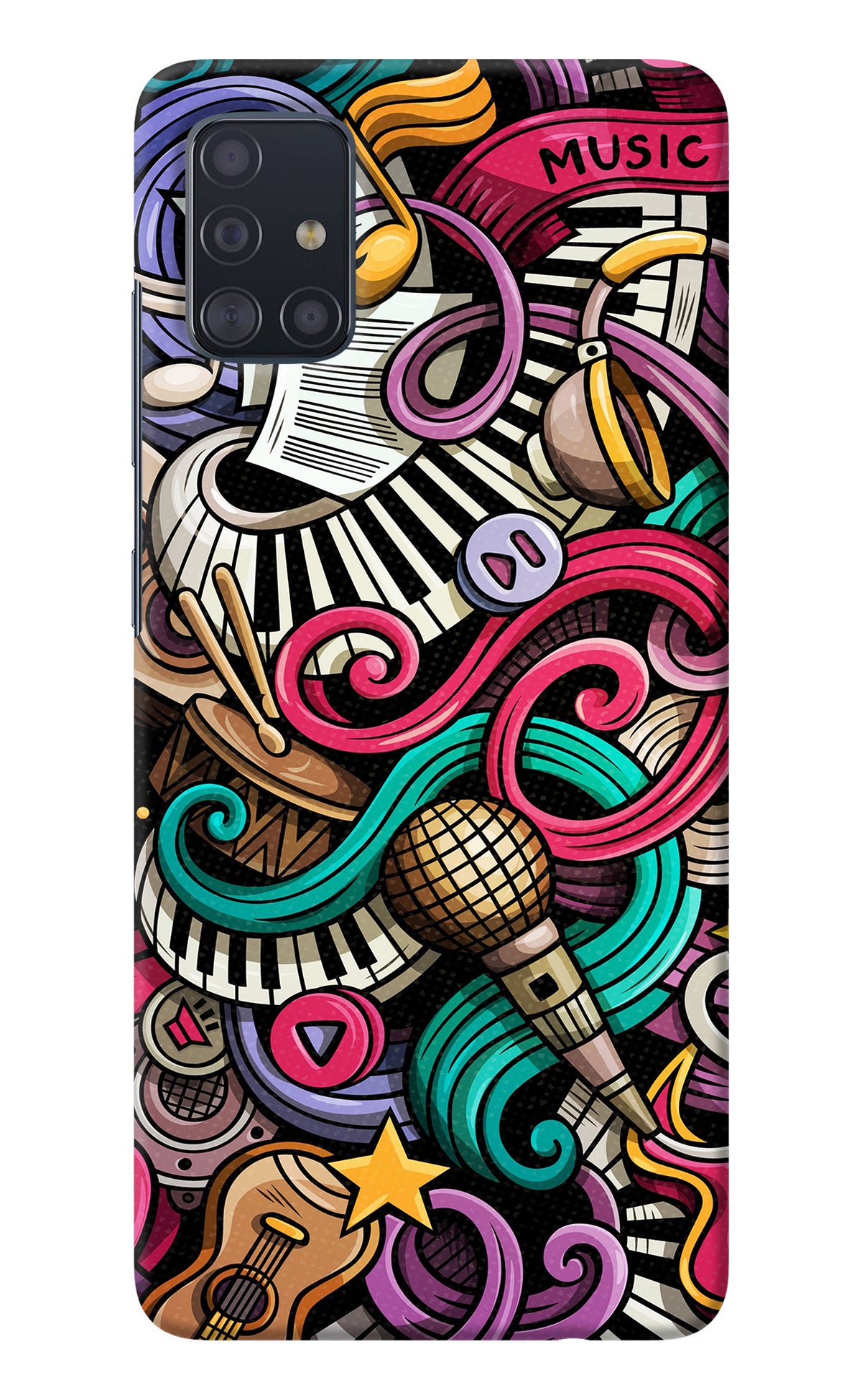 Music Abstract Samsung A51 Back Cover