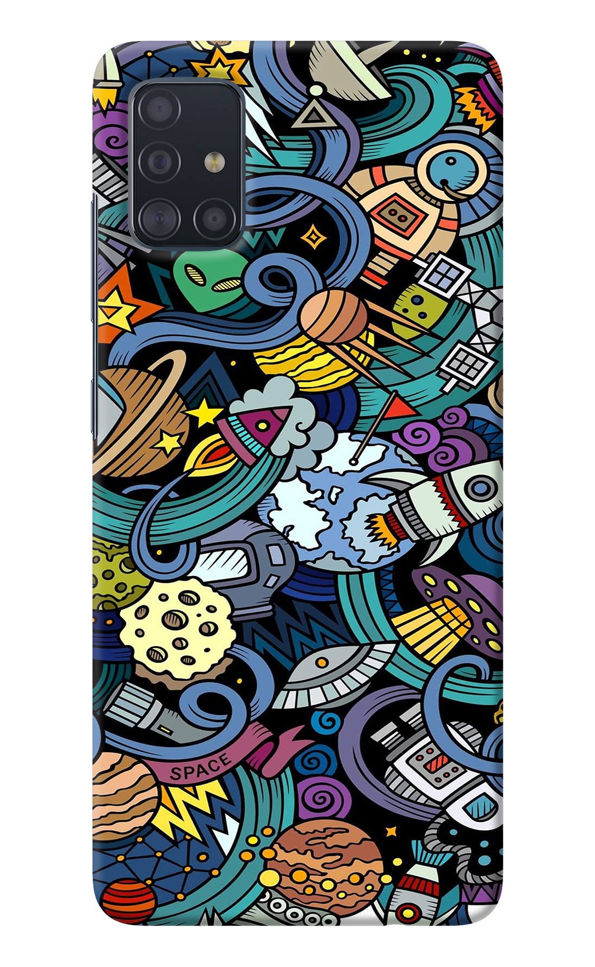 Space Abstract Samsung A51 Back Cover