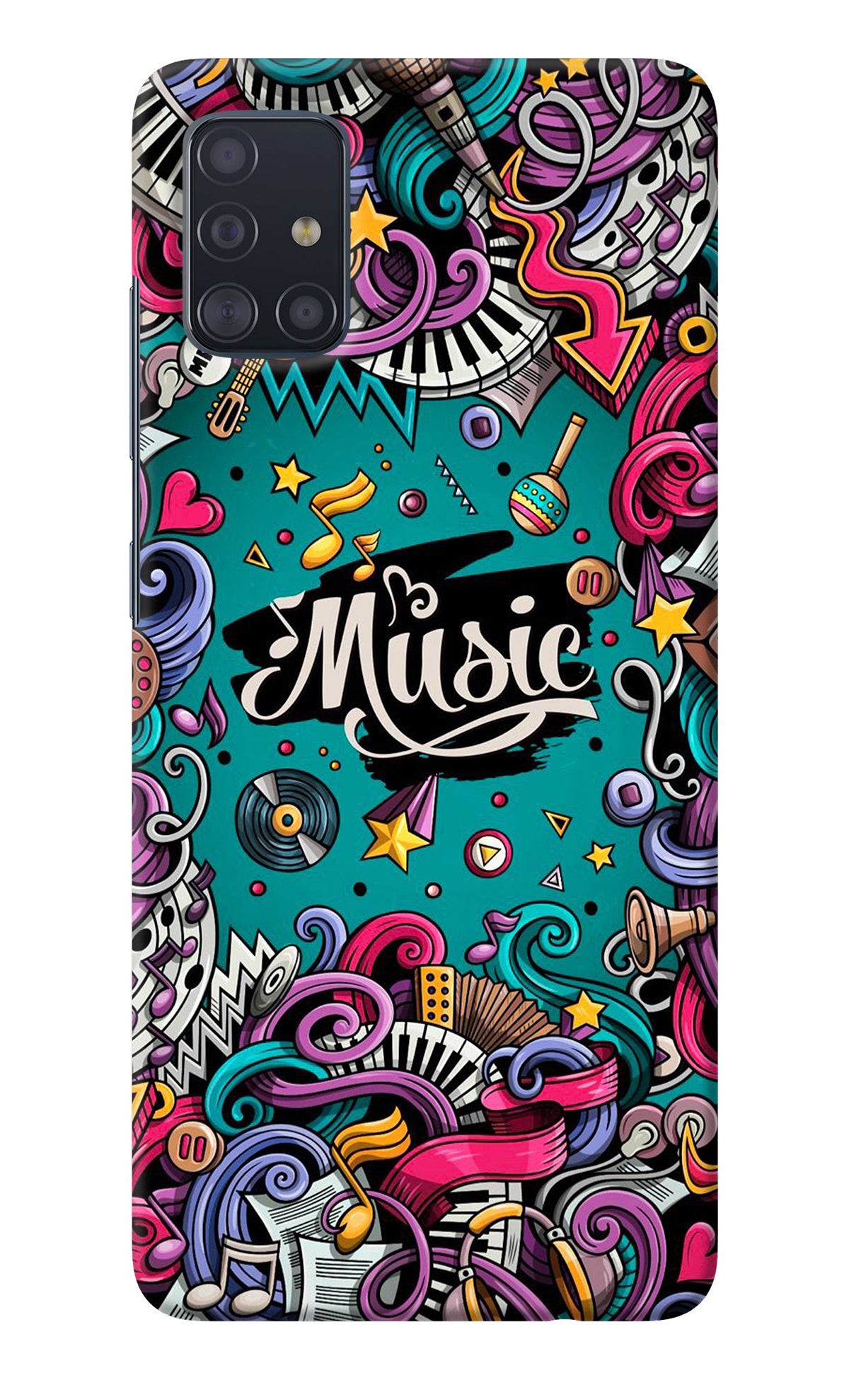 Music Graffiti Samsung A51 Back Cover