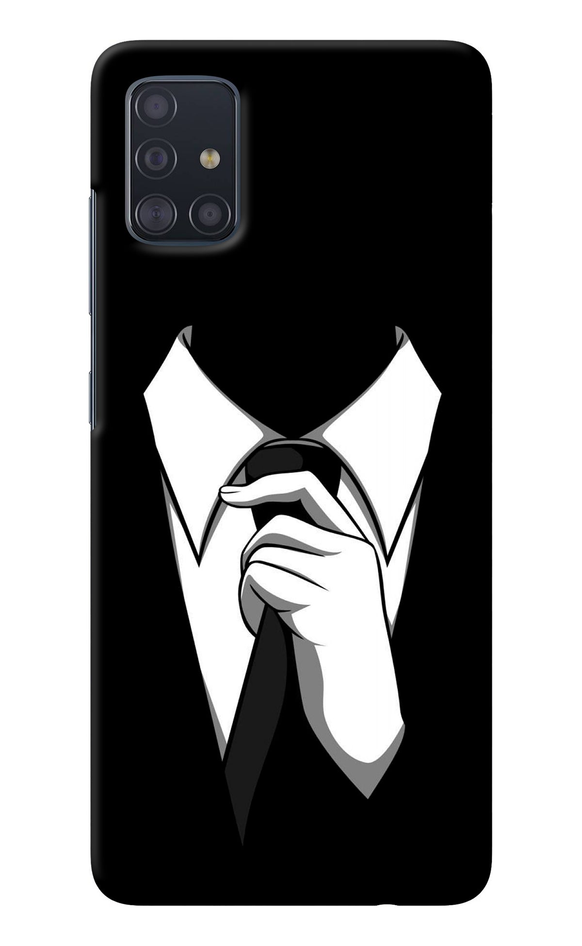 Black Tie Samsung A51 Back Cover