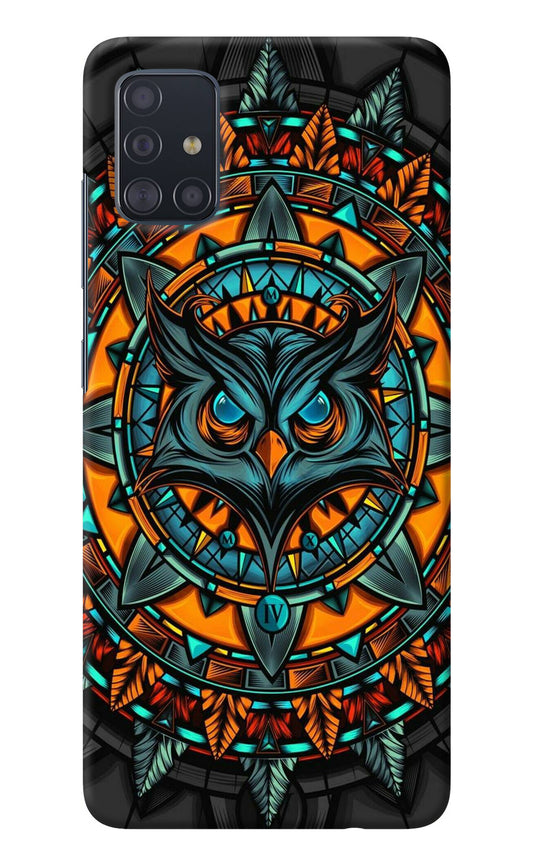 Angry Owl Art Samsung A51 Back Cover