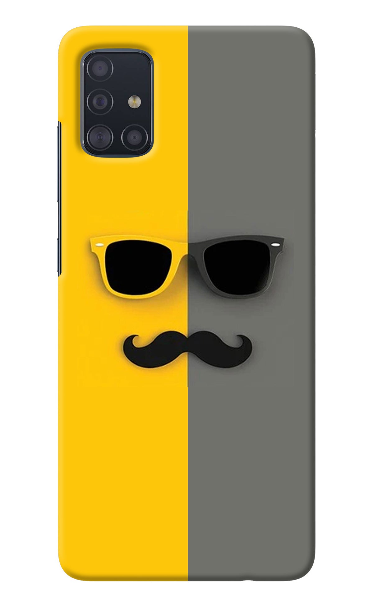 Sunglasses with Mustache Samsung A51 Back Cover