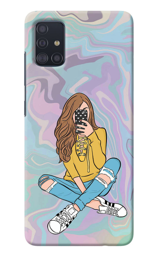 Selfie Girl Samsung A51 Back Cover