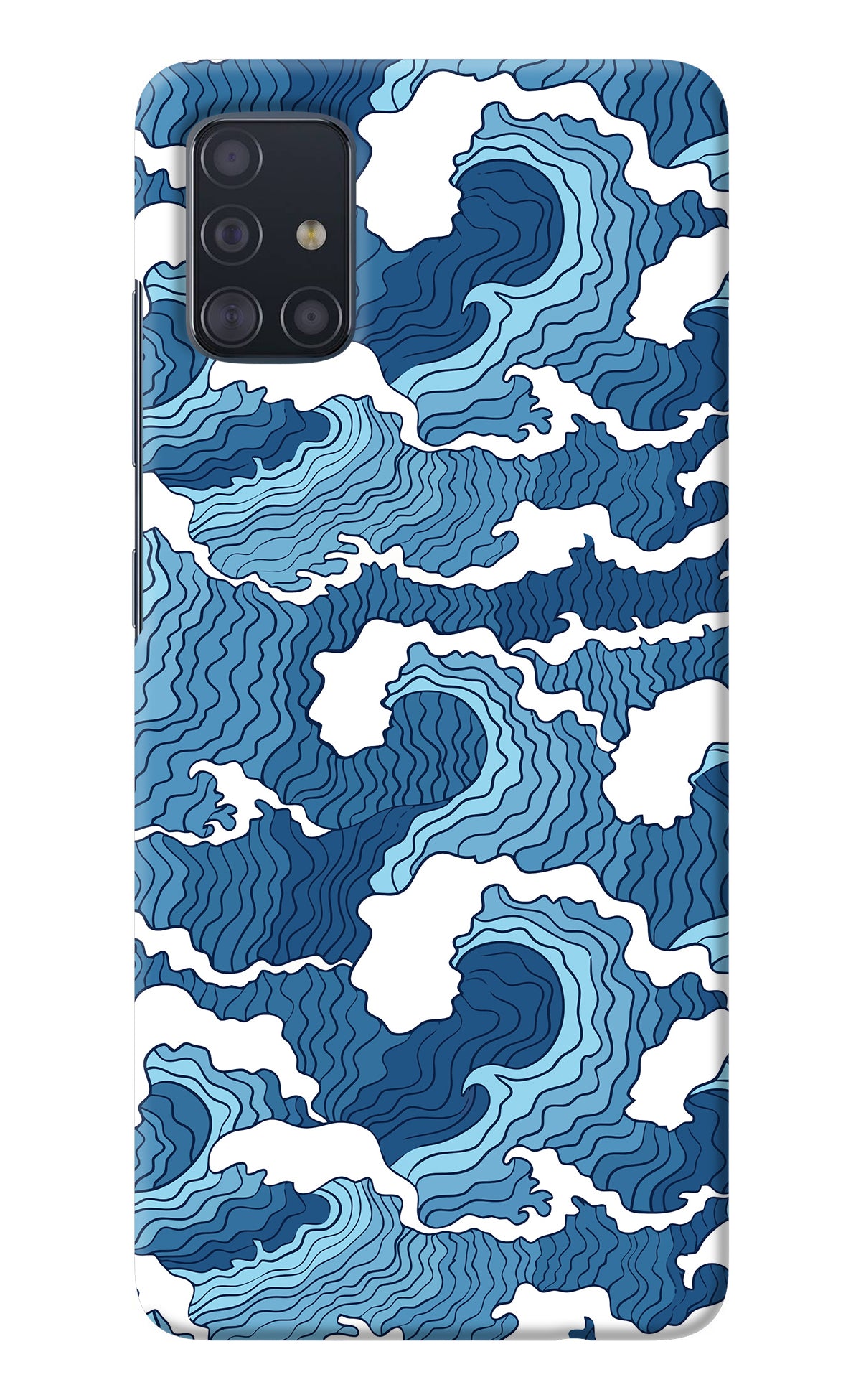 Blue Waves Samsung A51 Back Cover