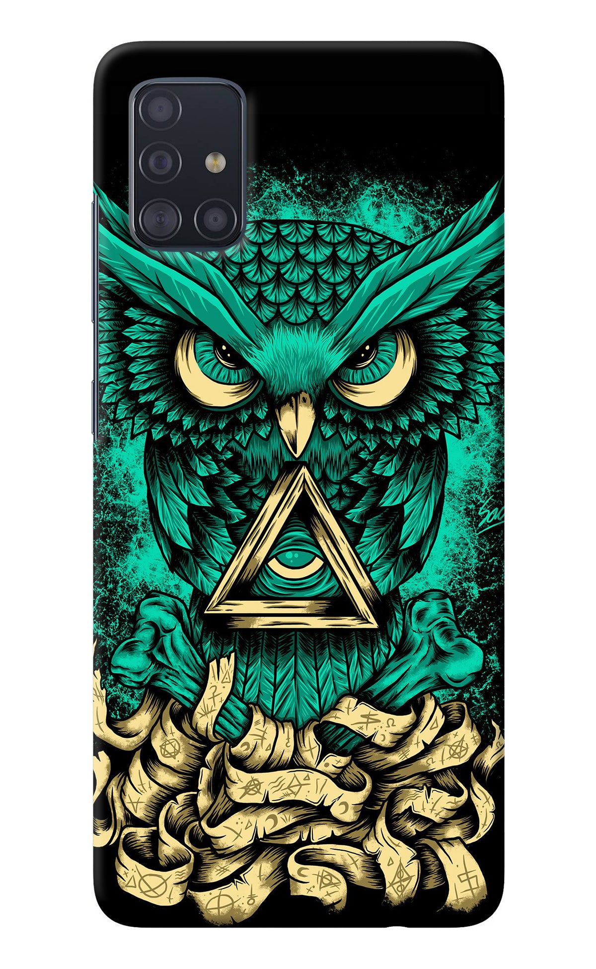 Green Owl Samsung A51 Back Cover