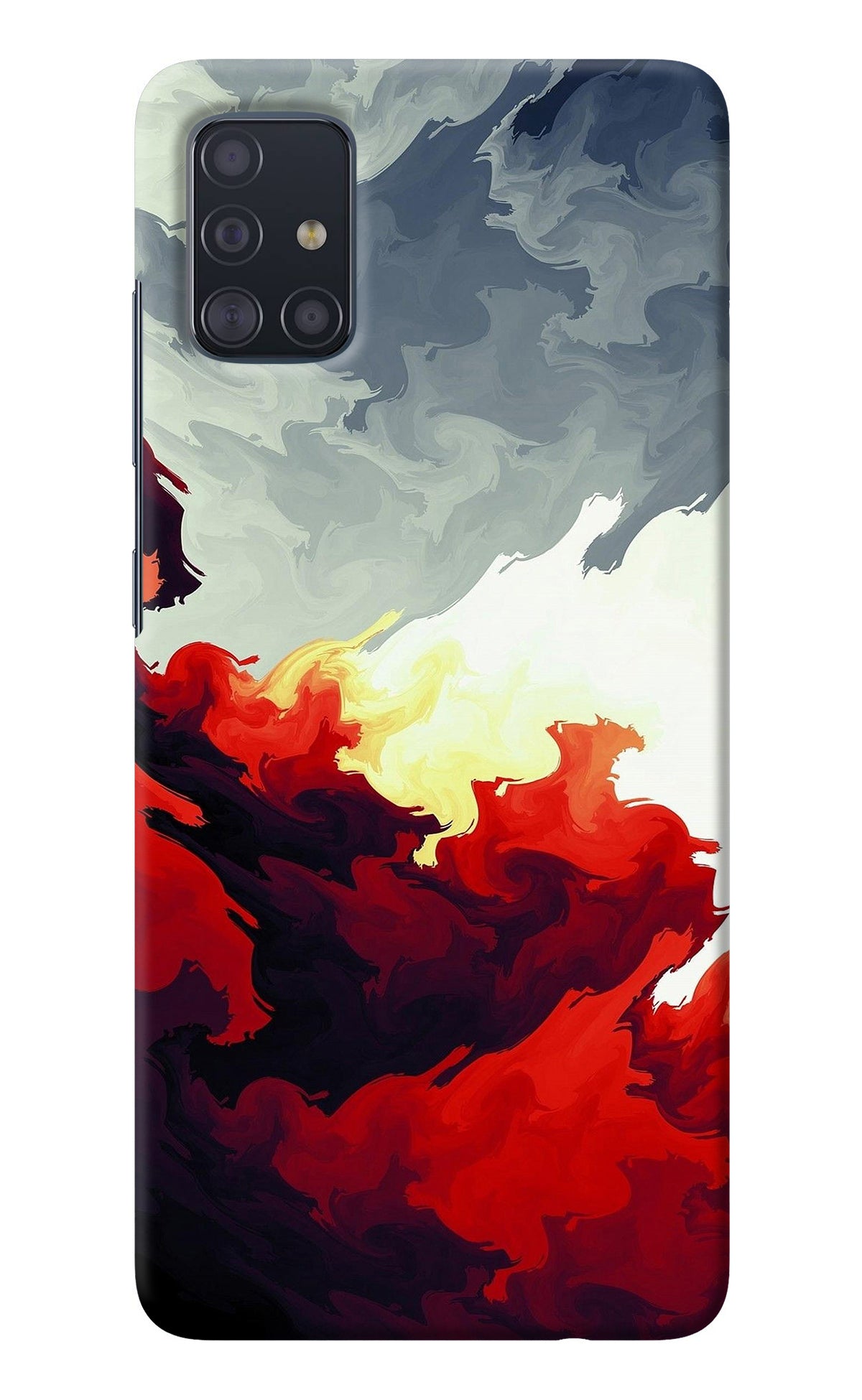 Fire Cloud Samsung A51 Back Cover