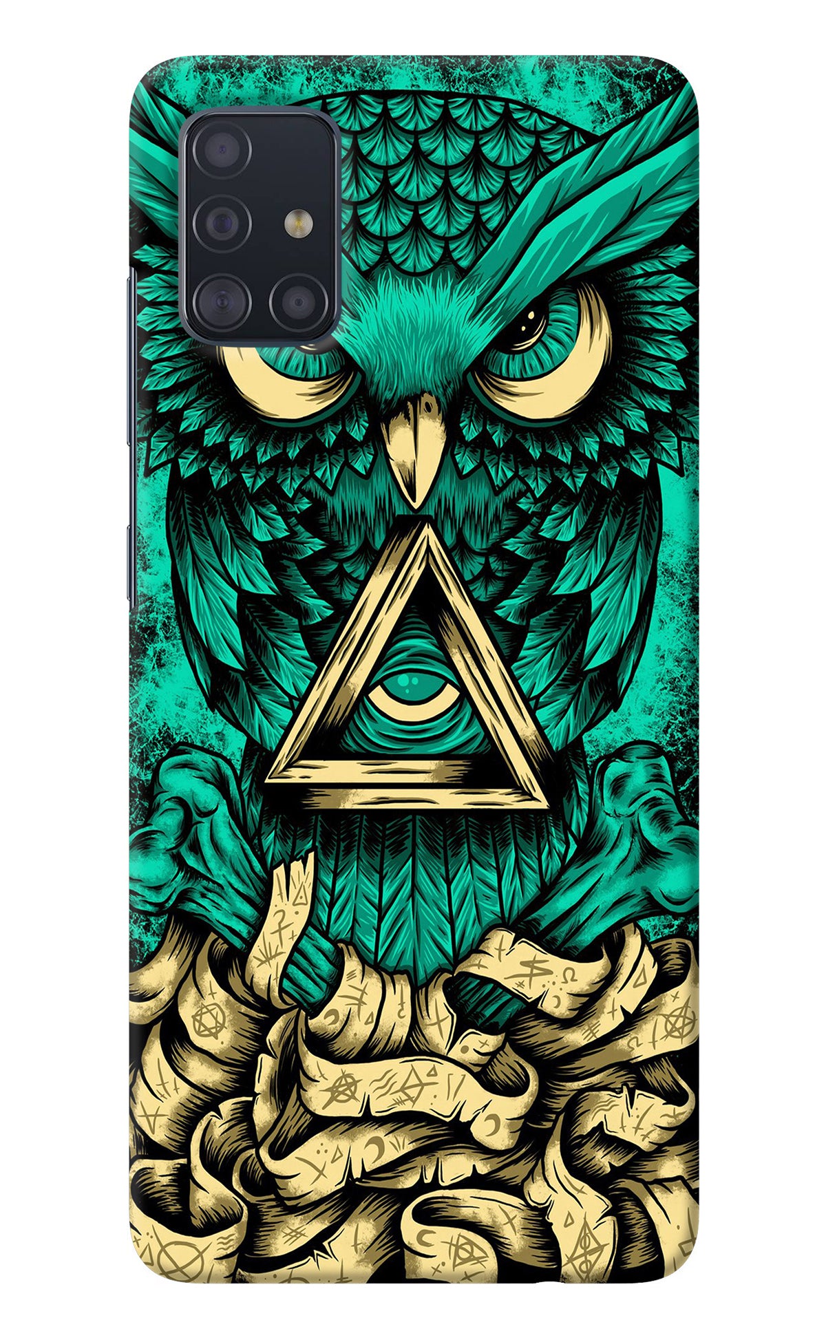 Green Owl Samsung A51 Back Cover