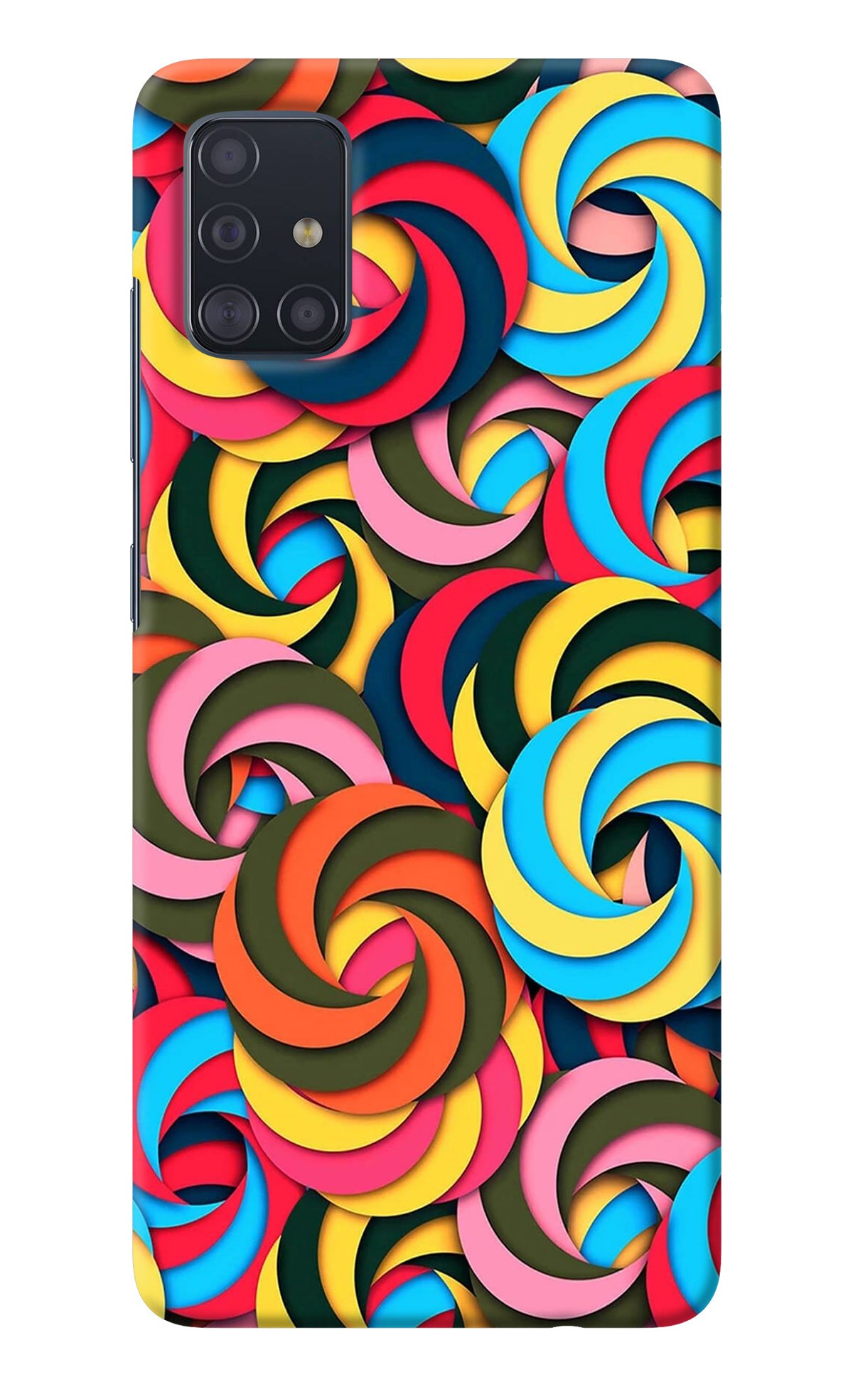 Spiral Pattern Samsung A51 Back Cover