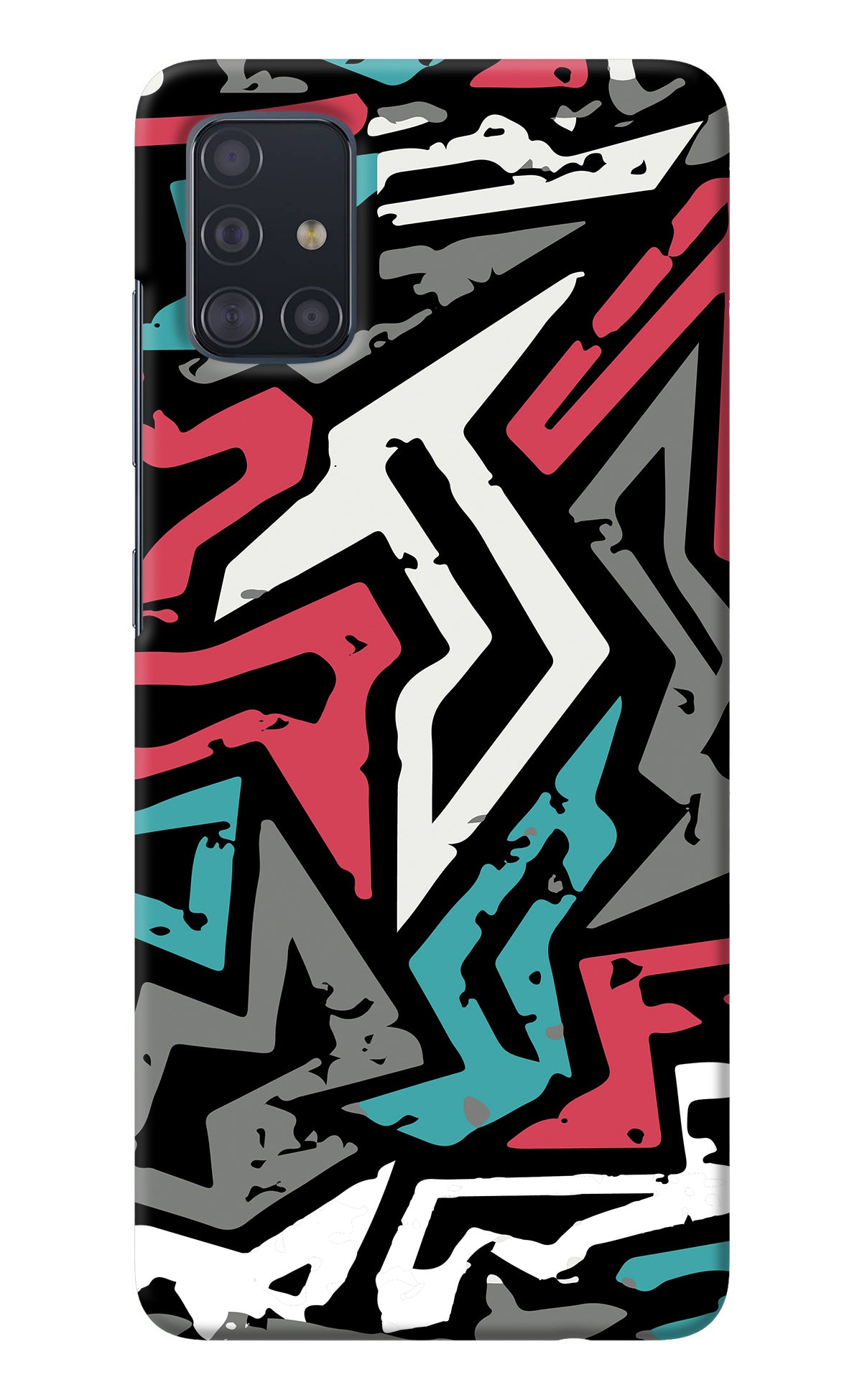 Geometric Graffiti Samsung A51 Back Cover