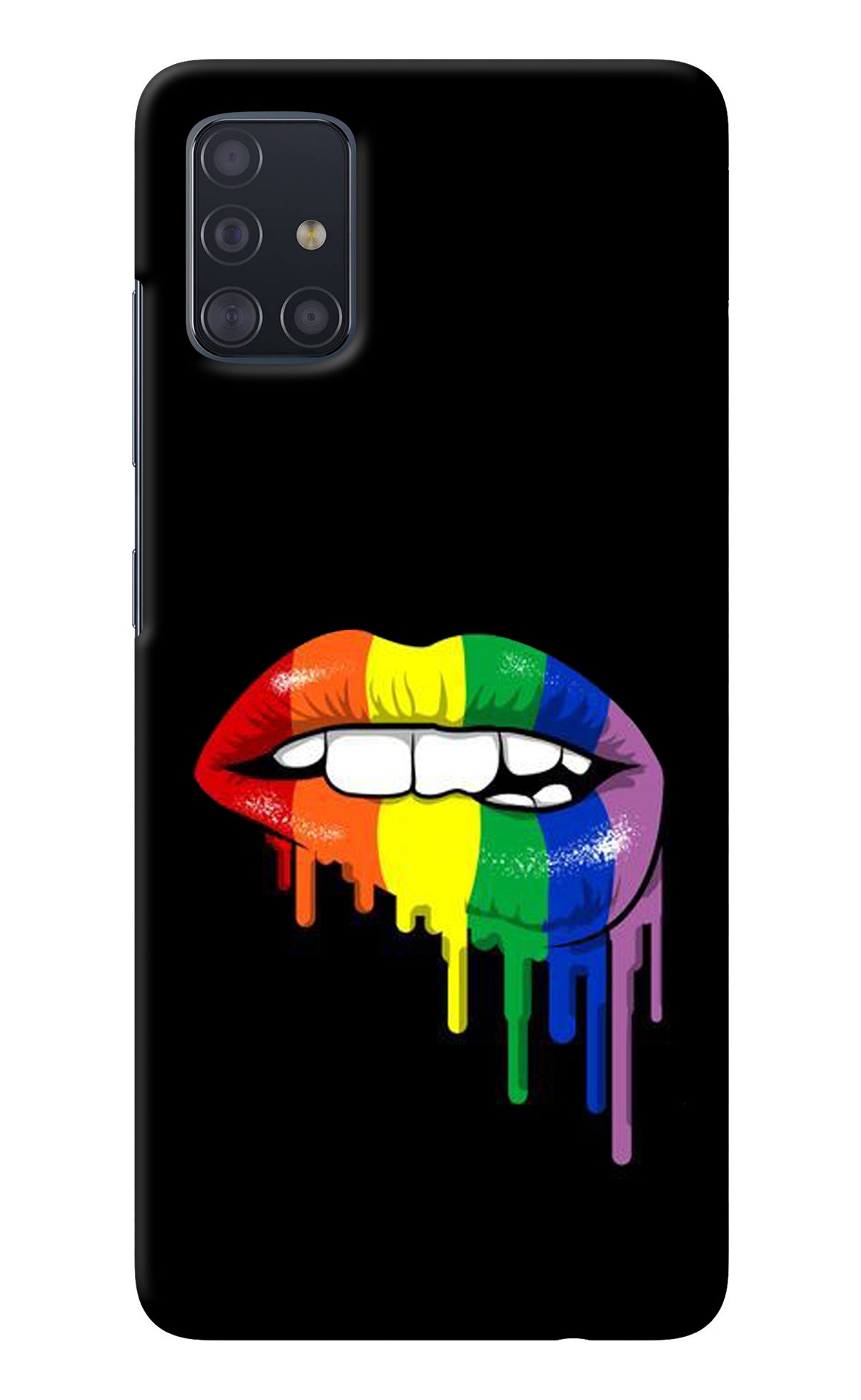 Lips Biting Samsung A51 Back Cover