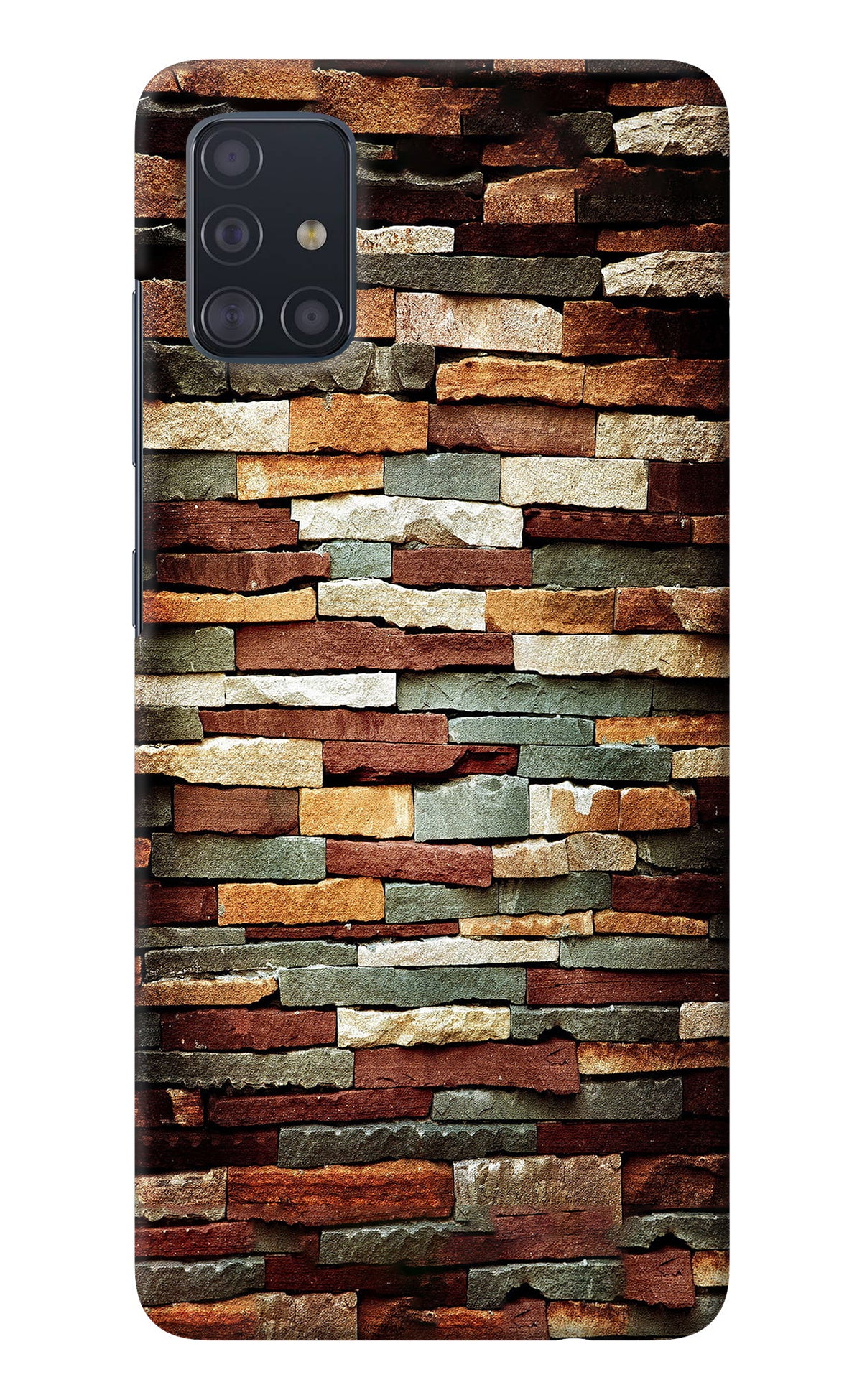 Bricks Pattern Samsung A51 Back Cover