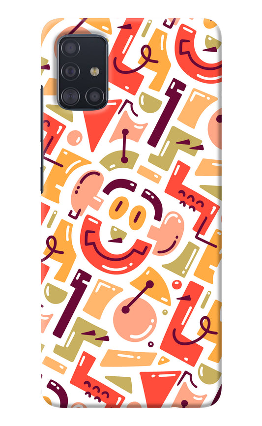 Doodle Pattern Samsung A51 Back Cover