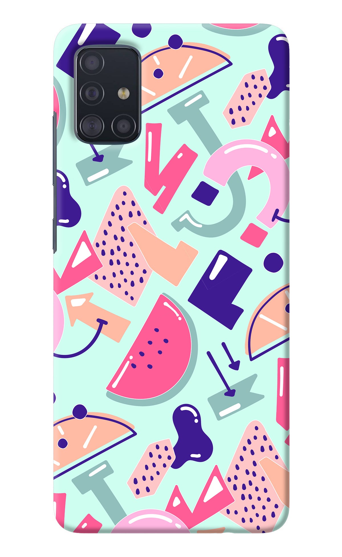 Doodle Pattern Samsung A51 Back Cover